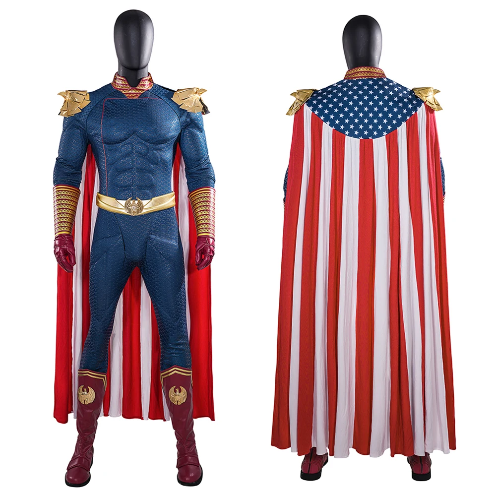 Mens Homelander Cosplay Costume, Homelander Antony Starr Luxury Battle Suit Uniform Bodysuit with Cloak for Halloween Party
Mens Homelander Cosplay Costume, Homelander Antony Starr Luxury Battle Suit Uniform Bodysuit with Cloak for Halloween Party