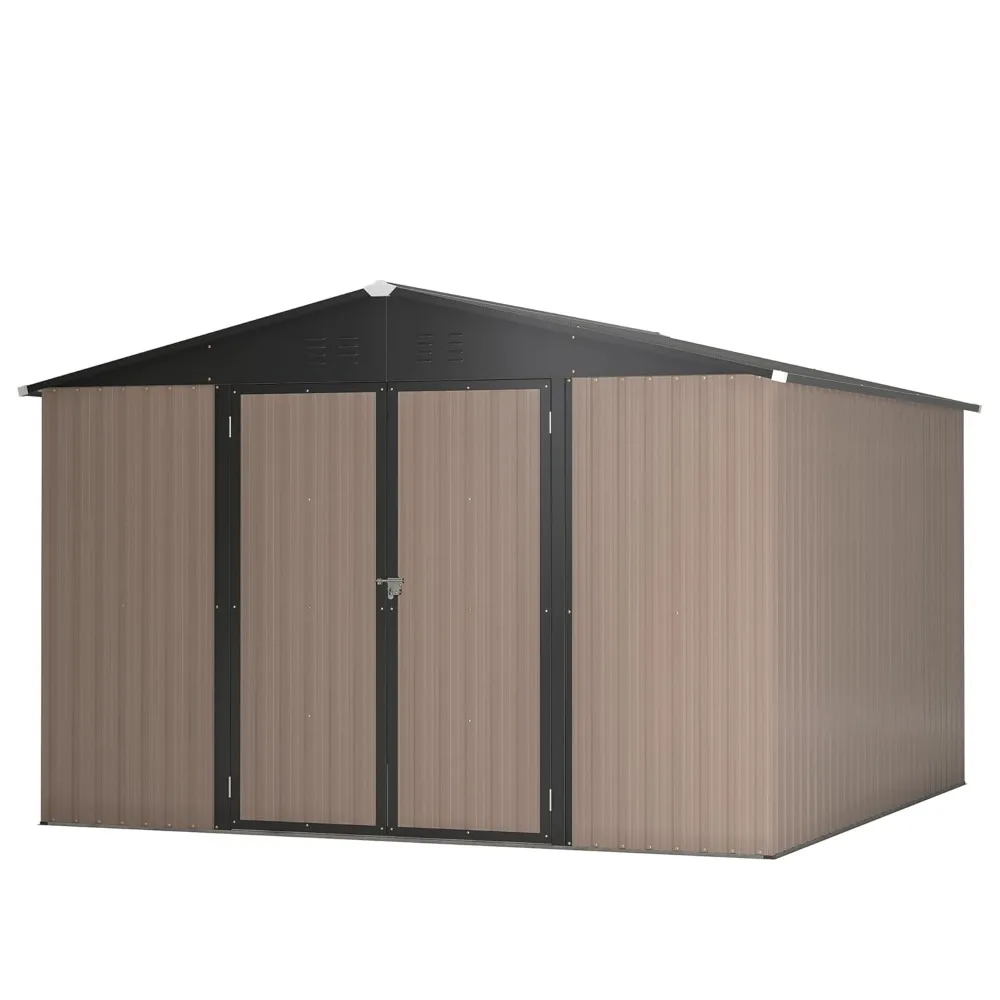 10x10 ft Outdoor Metal Storage Shed, Lockable Galvanized Steel Tool Shed with Air Vent, Waterproof Garden Storage House, Custom
10x10 ft Outdoor Metal Storage Shed, Lockable Galvanized Steel Tool Shed with Air Vent, Waterproof Garden Storage House, Custom