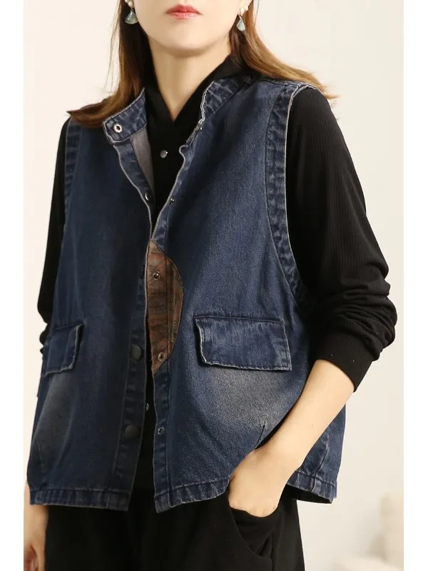 Fall 2025 Vintage Design ort Denim Vest Women's Versatile Svel Waed Top Spring New Arrival round Ne Single Button
Fall 2025 Vintage Design ort Denim Vest Women's Versatile Svel Waed Top Spring New Arrival round Ne Single Button