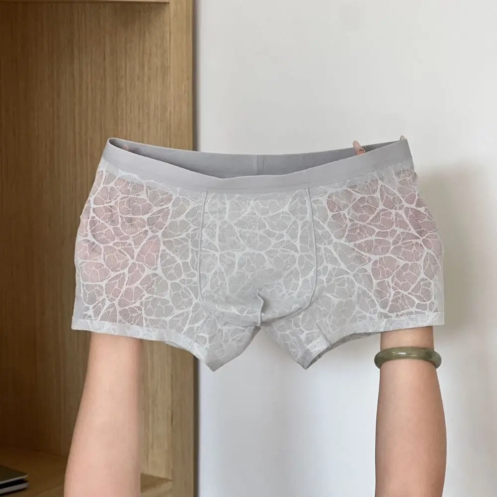 Fashion Underpants Men Boxer Briefs Mesh Thin Quick Dry Lace Shorts Boxers Summer Breathable Underwear for Men Daily
Fashion Underpants Men Boxer Briefs Mesh Thin Quick Dry Lace Shorts Boxers Summer Breathable Underwear for Men Daily