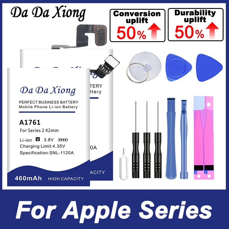 2025 High Quality Battery For Watch Series 1 2 3 4 5 6 GPS LTE 38mm 40mm 42mm 44mm Renewal Batteries + Free Tools
2025 High Quality Battery For Watch Series 1 2 3 4 5 6 GPS LTE 38mm 40mm 42mm 44mm Renewal Batteries + Free Tools