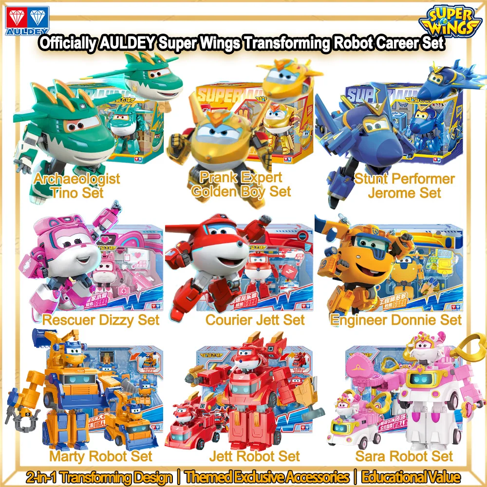 Super Wings Robot Transform Toy AULDEY Jett Career Theme Transformable Action Figure Donnie Dizzy Golden Boy Mecha Playset Gifts
Super Wings Robot Transform Toy AULDEY Jett Career Theme Transformable Action Figure Donnie Dizzy Golden Boy Mecha Playset Gifts