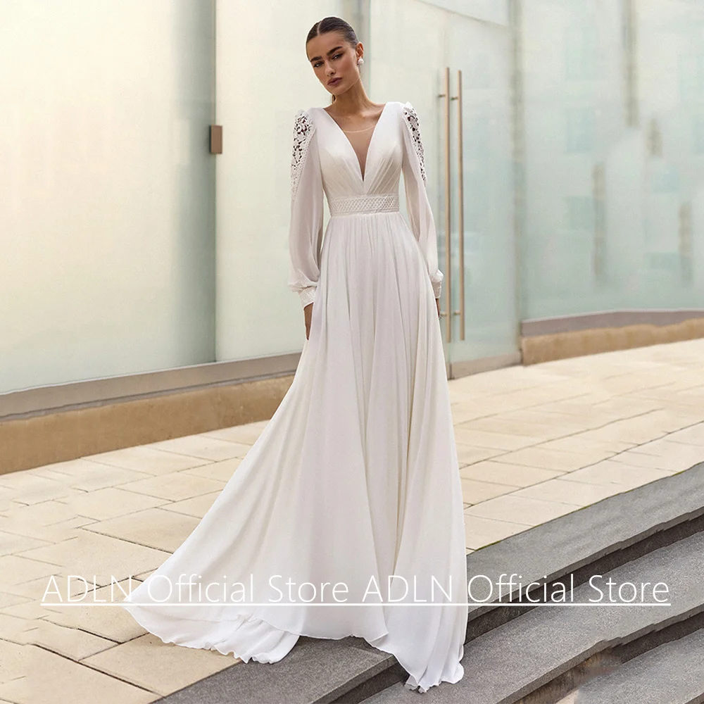 Beach Wedding Dress Robe De Mariee Customized Puff Sleeves Deep V Neck Lace Chiffon Summer Bridal Gonw Corset Bride Dresses
Beach Wedding Dress Robe De Mariee Customized Puff Sleeves Deep V Neck Lace Chiffon Summer Bridal Gonw Corset Bride Dresses
