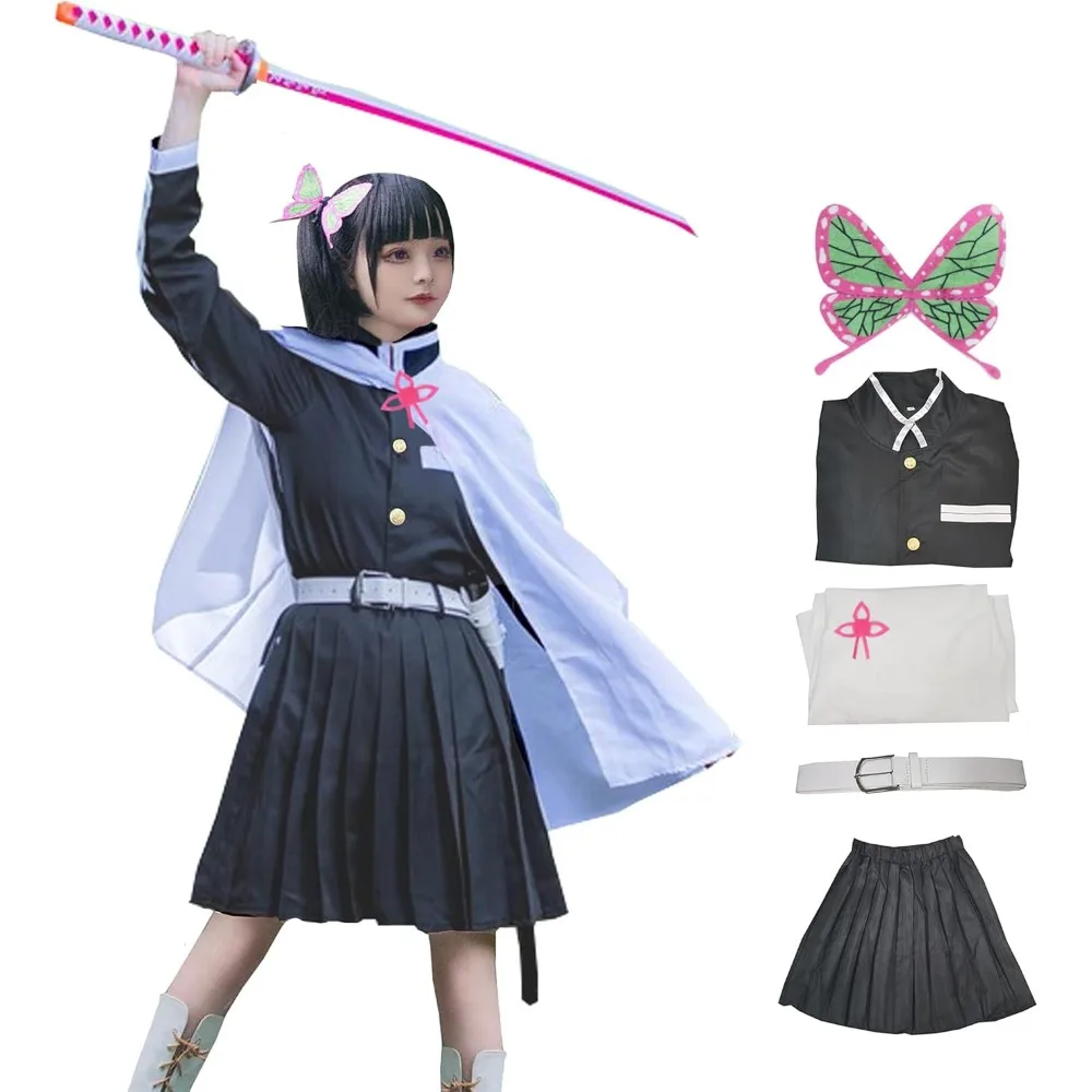 Anime Slayer Tsuyuri Kanao Cosplay Costume Adult Uniform Kimono Robe Halloween Outfit with Accessories Haori Halloween Clothes
Anime Slayer Tsuyuri Kanao Cosplay Costume Adult Uniform Kimono Robe Halloween Outfit with Accessories Haori Halloween Clothes