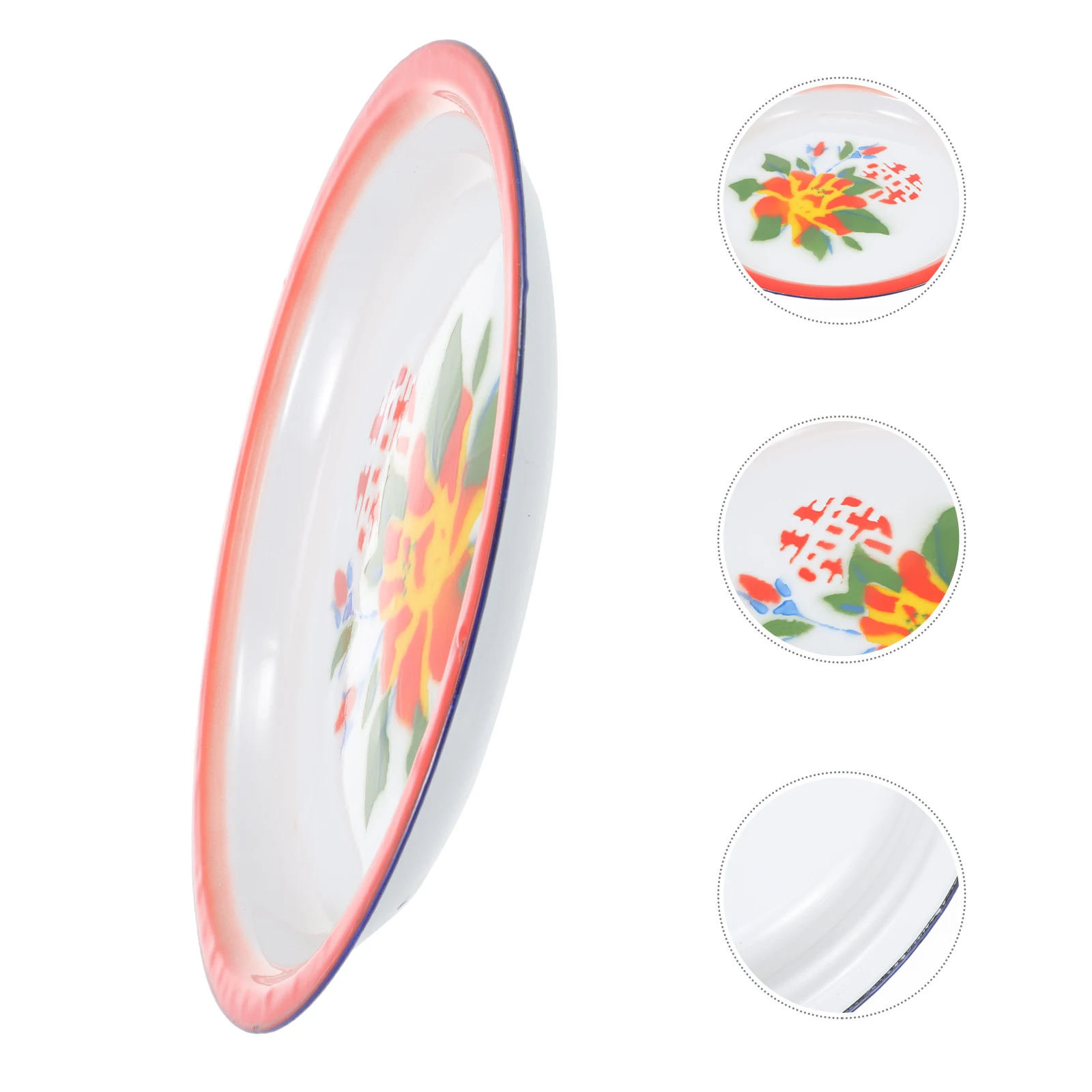 1 pc Retro Tea Tray Enamel Plate Salad Fruit Food Dish Dinner Tableware Large Size Home Decor Craftsmanship Smooth Edge
1 pc Retro Tea Tray Enamel Plate Salad Fruit Food Dish Dinner Tableware Large Size Home Decor Craftsmanship Smooth Edge