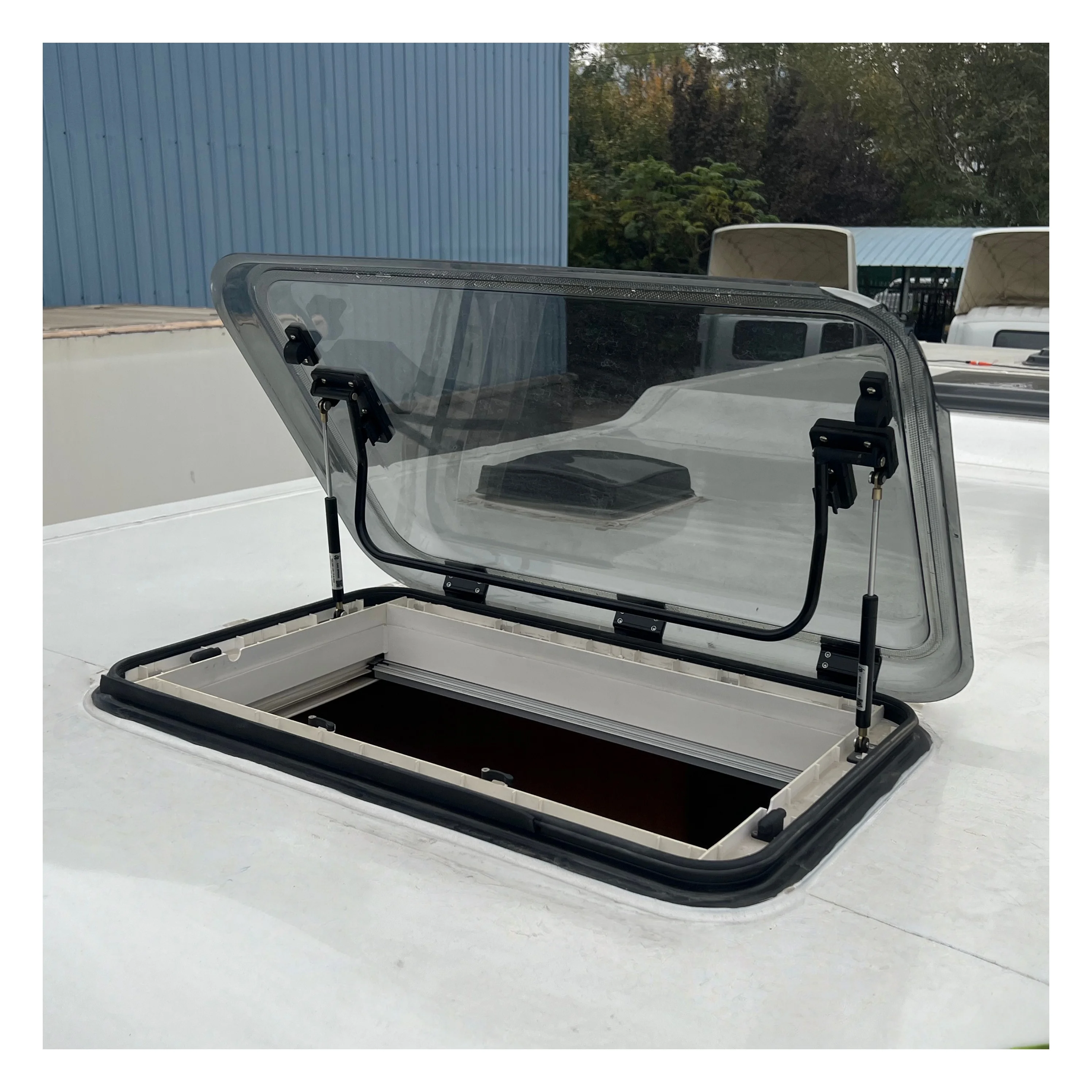 500x500mm Rv Skylight Aluminum Frame Rv Roof Window Camper Top Window for Off-road Camper Travel Trailer
500x500mm Rv Skylight Aluminum Frame Rv Roof Window Camper Top Window for Off-road Camper Travel Trailer