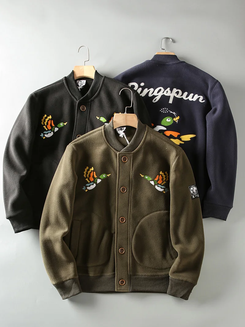 Autumn Winter Heavy Du Men's Baseball Collar Fce Jaet Casual Outerwear Couple Sle Embroidered Warm Outerwear
Autumn Winter Heavy Du Men's Baseball Collar Fce Jaet Casual Outerwear Couple Sle Embroidered Warm Outerwear