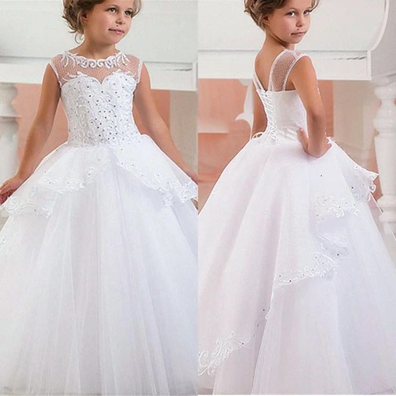 Flower Girl Dress Lace Appliques Tulle Vintage Flower Girl Dresses Lovely Flowergirl Dresses for Weddings
Flower Girl Dress Lace Appliques Tulle Vintage Flower Girl Dresses Lovely Flowergirl Dresses for Weddings