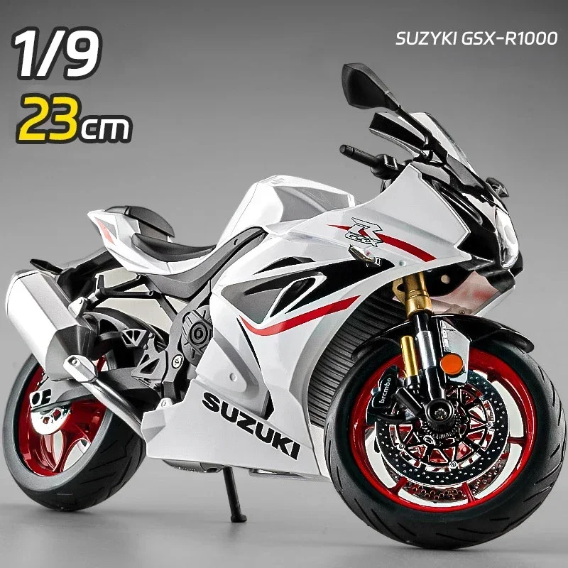 1:9 Suzuki GSX-1000R модель мотоцикла из сплава, коллекция игрушечных транспортных средств, освещение для переноски, внедорожный автоцикл, игрушечный автомобиль
1:9 Suzuki GSX-1000R модель мотоцикла из сплава, коллекция игрушечных транспортных средств, освещение для переноски, внедорожный автоцикл, игрушечный автомобиль