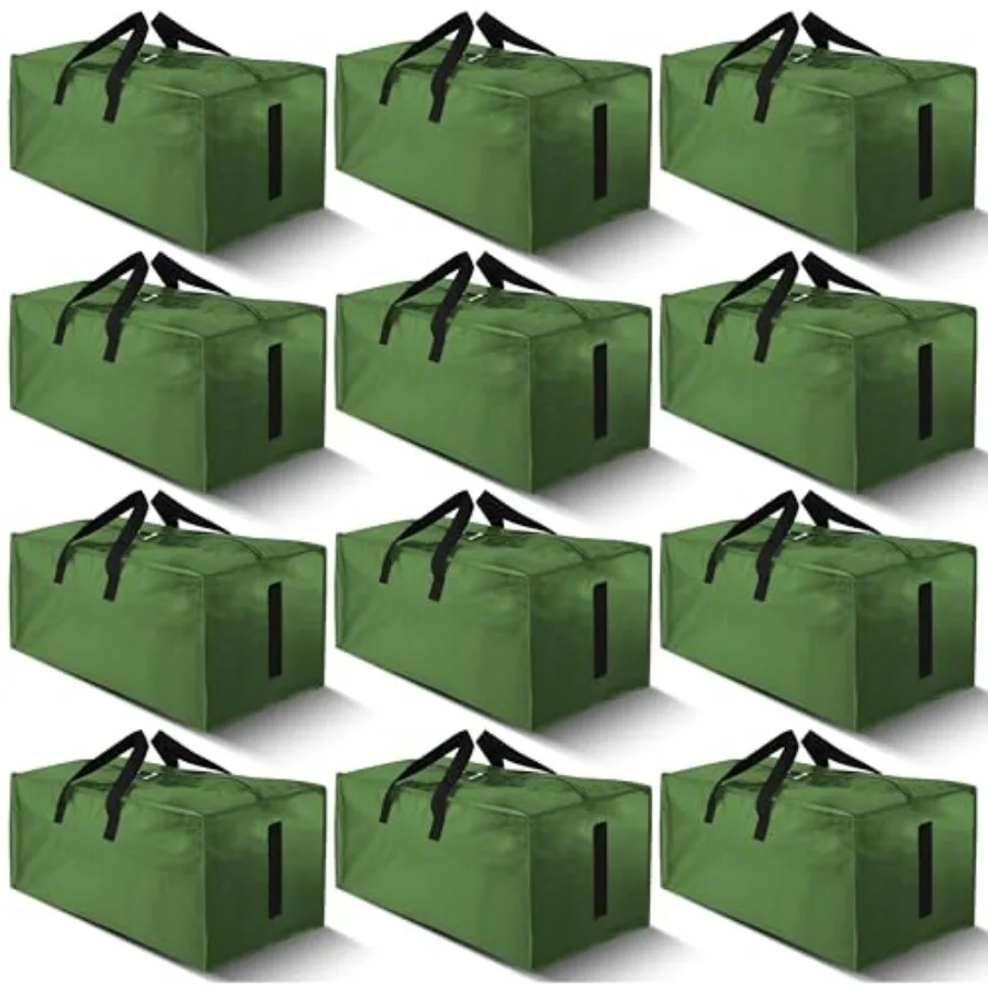 12 Pack Large Strong Moving Bags with Zippers and Carrying Handles - Water-Resistant - Heavy Duty Storage Tote for Space Saving
12 Pack Large Strong Moving Bags with Zippers and Carrying Handles - Water-Resistant - Heavy Duty Storage Tote for Space Saving