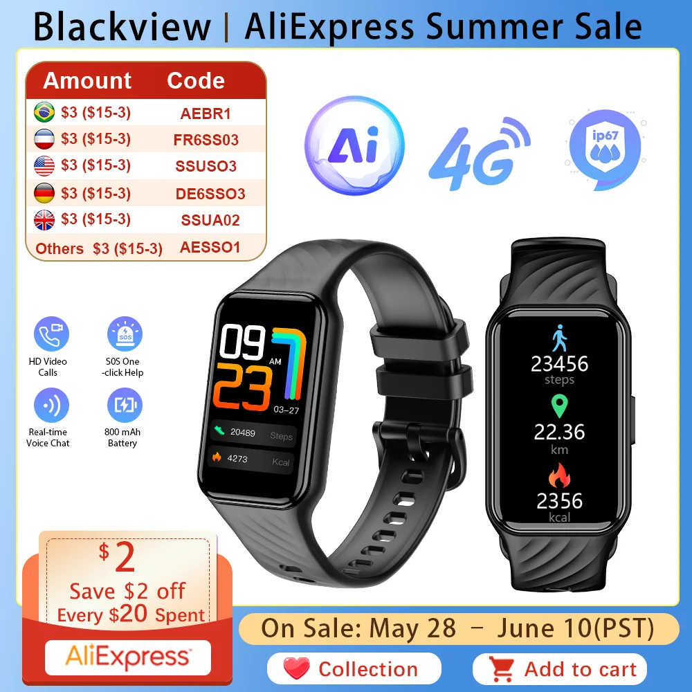 Blackview R10 Sport Smart Watch HD Full View Screen Blood Oxygen Heart Rate Blood Pressure Bluetooth Health Tracker Men Women
Blackview R10 Sport Smart Watch HD Full View Screen Blood Oxygen Heart Rate Blood Pressure Bluetooth Health Tracker Men Women