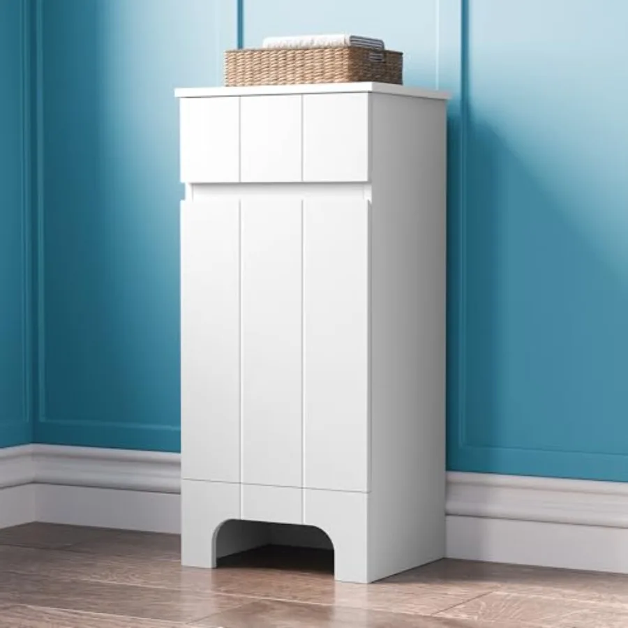 Small Bathroom Cabinet with Adjustable Shelves, Drawer, Anti-Tip Design, 14.96" L x 11.81" W x 32.09" H, Durable MDF for Bathro
Small Bathroom Cabinet with Adjustable Shelves, Drawer, Anti-Tip Design, 14.96" L x 11.81" W x 32.09" H, Durable MDF for Bathro