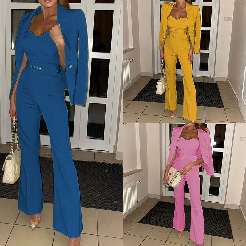 FD10132022 Autumn New Fashion Sleeved Small Suit Long Pants Jumpsuit Set Of Two Pieces
FD10132022 Autumn New Fashion Sleeved Small Suit Long Pants Jumpsuit Set Of Two Pieces
