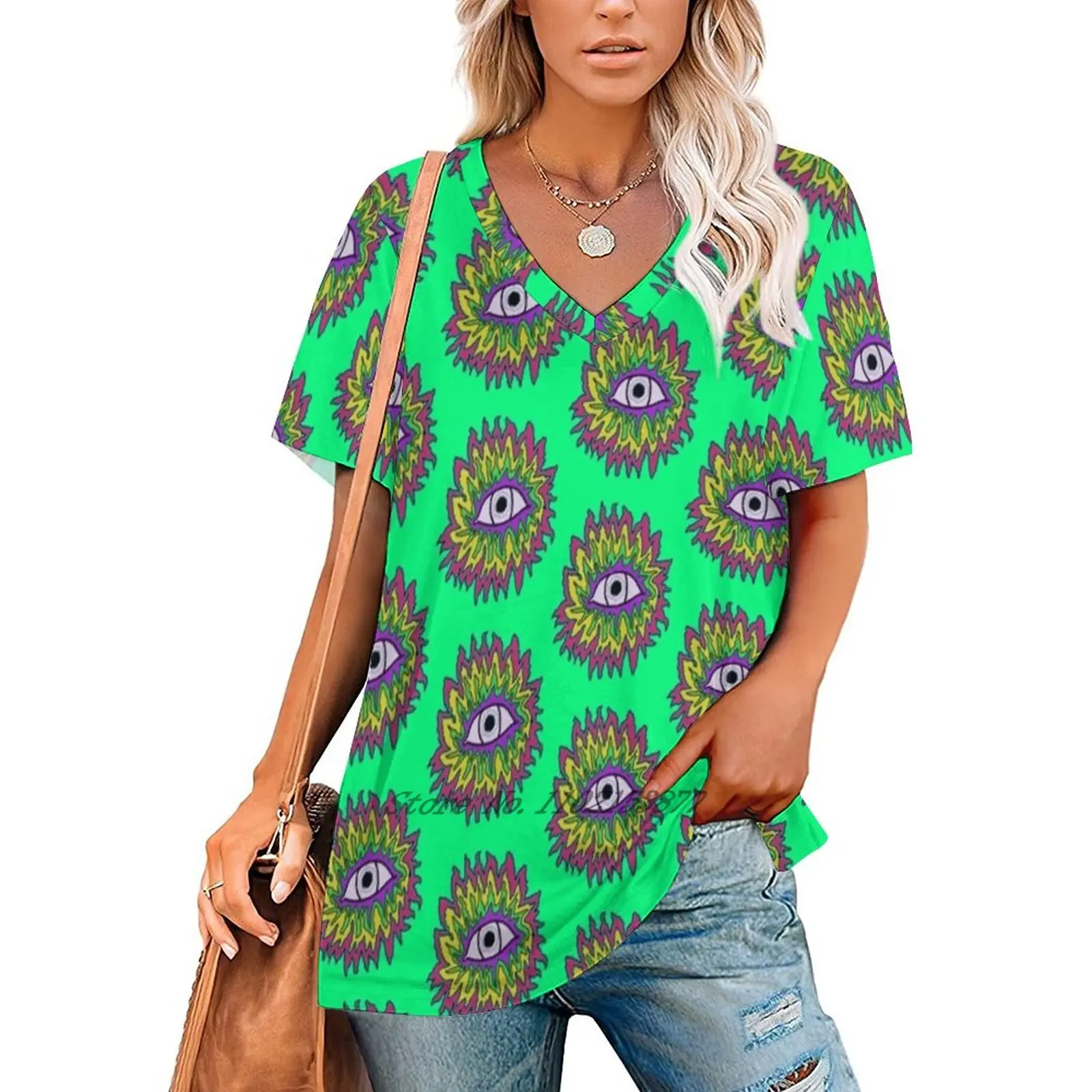 Acid Eyeball Women Print T-Shirt Summer Casual Tops Streetwear T Shirt Boho Ladies Top Cool Psychedelic Eyeball Acid Trippy
Acid Eyeball Women Print T-Shirt Summer Casual Tops Streetwear T Shirt Boho Ladies Top Cool Psychedelic Eyeball Acid Trippy