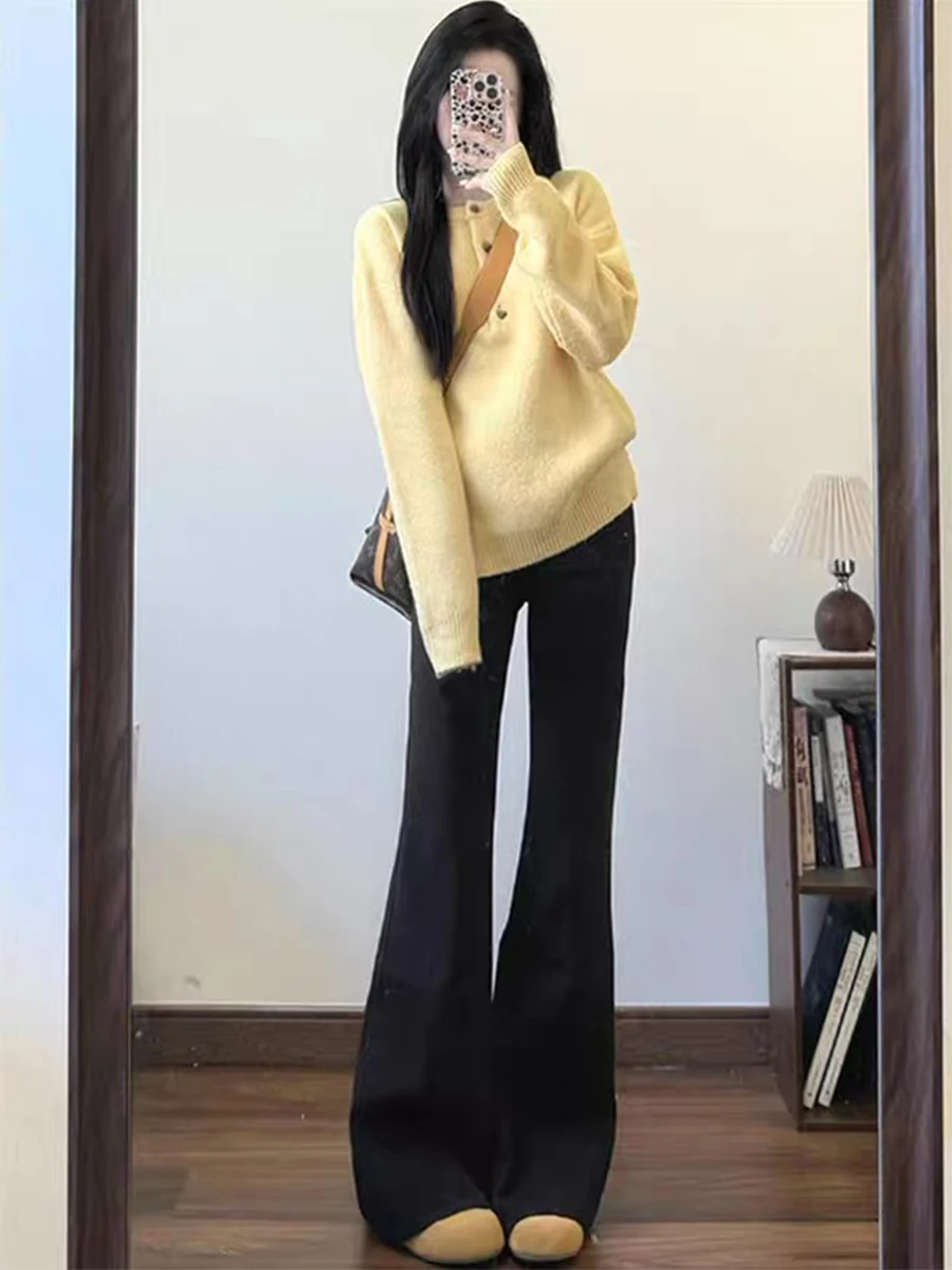 Расклешенные прямые джинсы с высокой талией, женские осенне-зимние эластичные джинсовые брюки больших размеров, брюки Bootcut для грушевого тела
Расклешенные прямые джинсы с высокой талией, женские осенне-зимние эластичные джинсовые брюки больших размеров, брюки Bootcut для грушевого тела