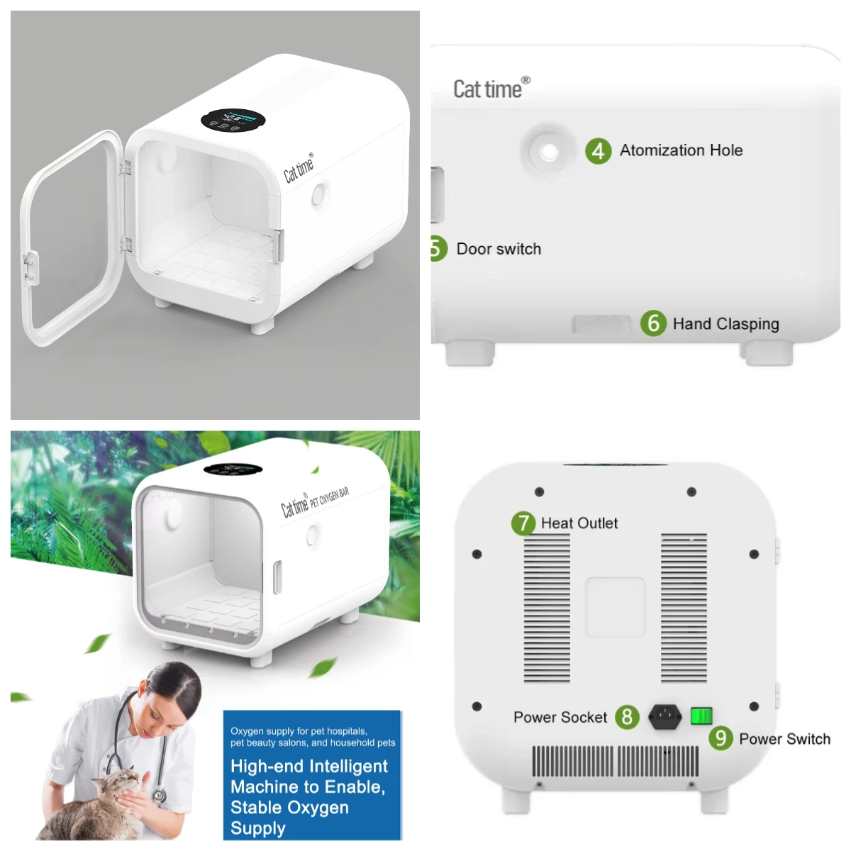 JW Portable Smart Cat Box Animal Device Oxygen in Hospital or at Home After Discharge
JW Portable Smart Cat Box Animal Device Oxygen in Hospital or at Home After Discharge