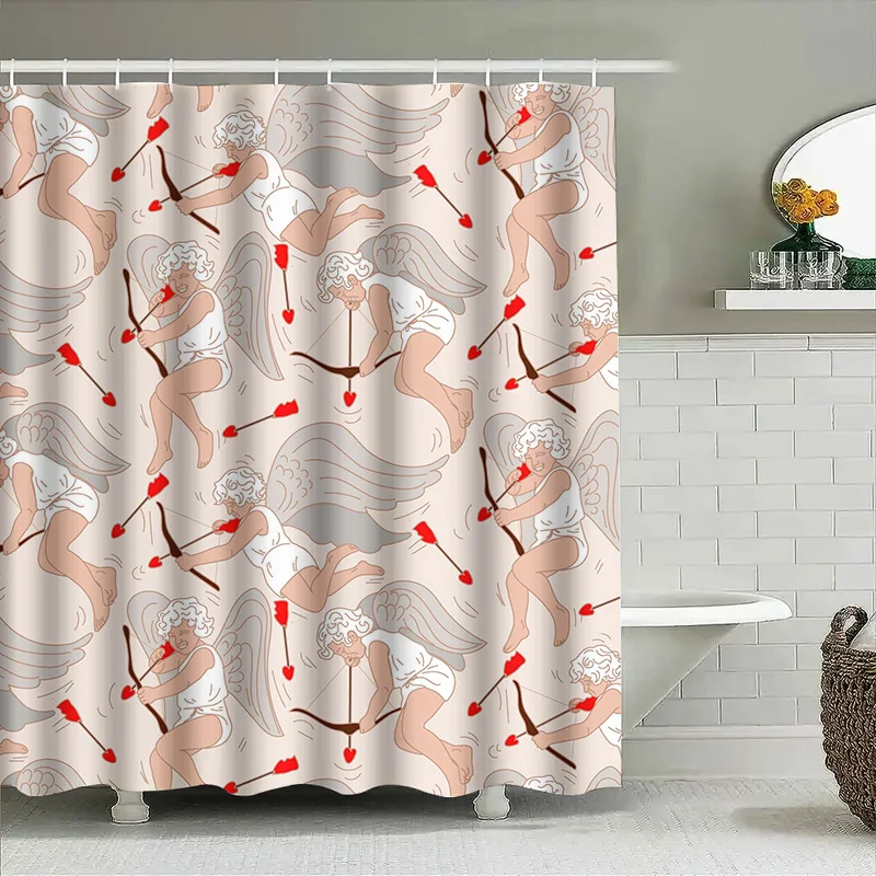 Занавеска для душа «Купидон» на День святого Валентина, красная стрела, декоративная ткань с изображением любви, коврик для ванной комнаты, водонепроницаемый принт, товары для украшения дома
Занавеска для душа «Купидон» на День святого Валентина, красная стрела, декоративная ткань с изображением любви, коврик для ванной комнаты, водонепроницаемый принт, товары для украшения дома