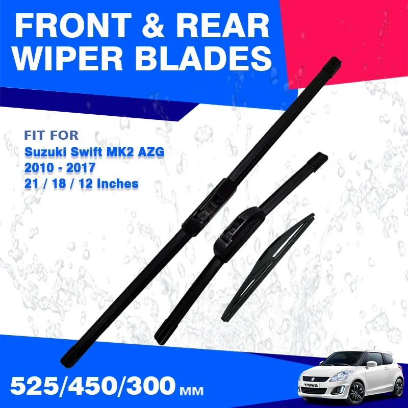 Front Rear Wiper Blades For Suzuki Swift AZG 2010 2011 2012 2013 2014 2015 2016 2017 Hatchback Windshield Windscreen Accessories
Front Rear Wiper Blades For Suzuki Swift AZG 2010 2011 2012 2013 2014 2015 2016 2017 Hatchback Windshield Windscreen Accessories