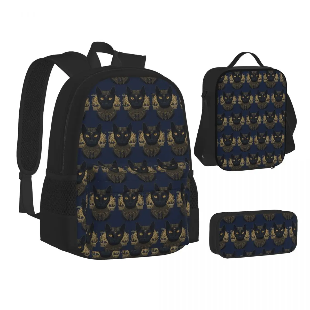 Funny Cat Vintage Myth Retro Pharaonic Backpacks Bookbag Students School Bags Kids Rucksack Lunch Bag Pen Bag Three-Piece Set
Funny Cat Vintage Myth Retro Pharaonic Backpacks Bookbag Students School Bags Kids Rucksack Lunch Bag Pen Bag Three-Piece Set