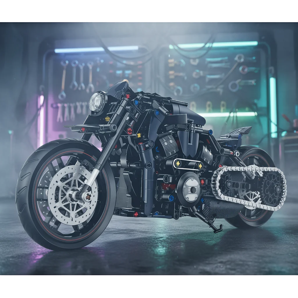 Classic Cruiser Motorcycle Building Blocks, Technic Assembly Model, DIY Bricks, STEM Educational Toy, Ideal Gift for Collectors
Classic Cruiser Motorcycle Building Blocks, Technic Assembly Model, DIY Bricks, STEM Educational Toy, Ideal Gift for Collectors