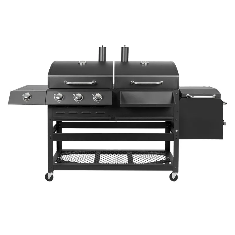 Large American Style Outdoor BBQ Grill for Home Garden Villa Use Dual Fuel Gas and Charcoal Grill
Large American Style Outdoor BBQ Grill for Home Garden Villa Use Dual Fuel Gas and Charcoal Grill