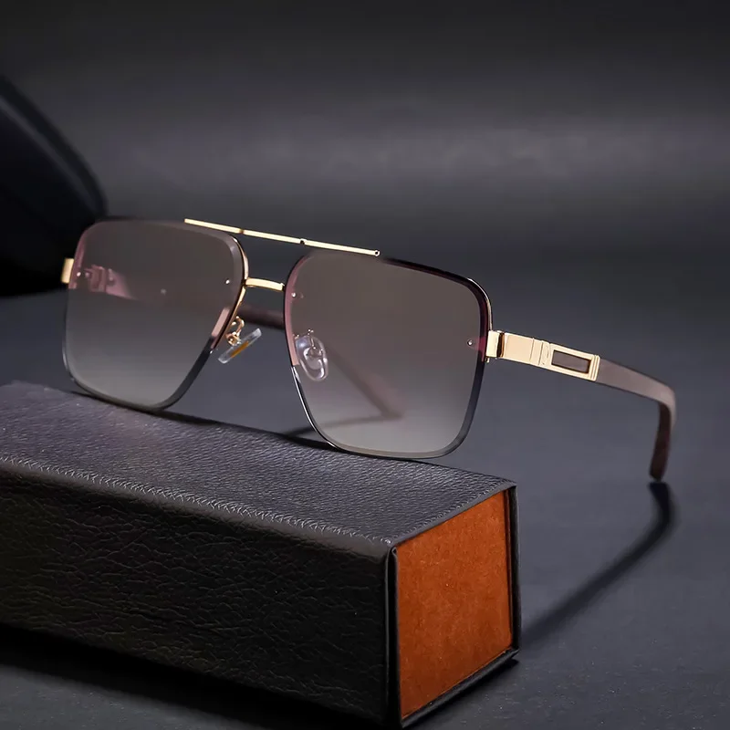 Polygonal Diamond Slicing Metal Half Frame Sunglasses Fashion Outdoor Imitation Wood Grain Retro Light Luxury Quality Driving UV
Polygonal Diamond Slicing Metal Half Frame Sunglasses Fashion Outdoor Imitation Wood Grain Retro Light Luxury Quality Driving UV