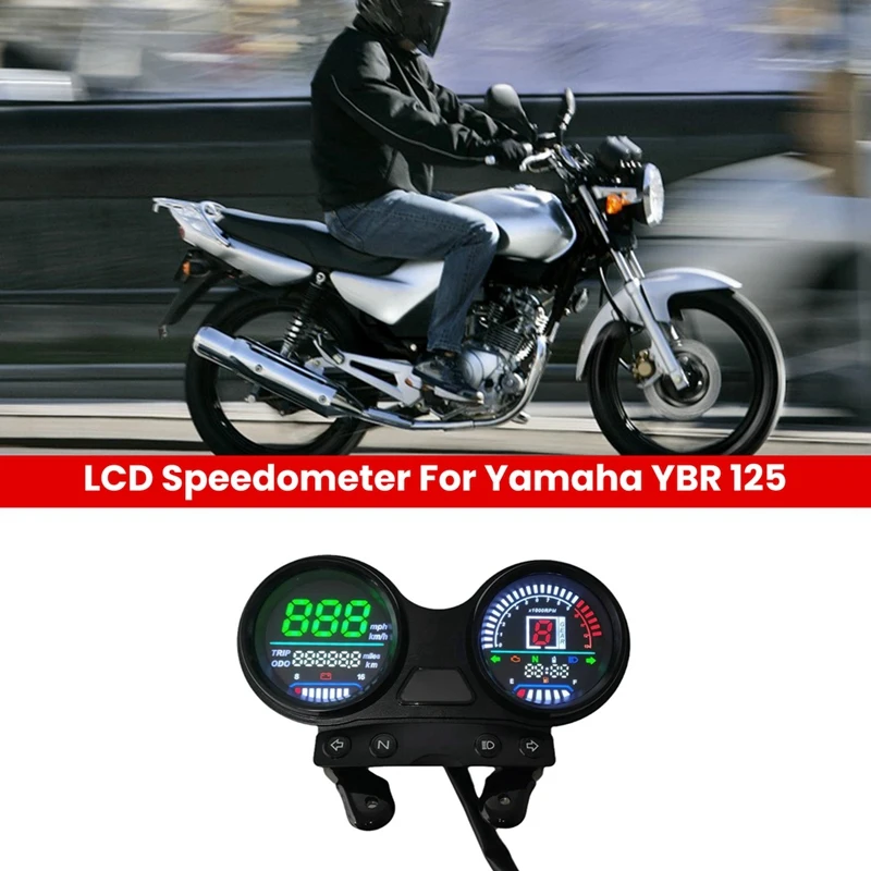 Цифровой ЖК-одометр спидометр для Yamaha YBR 125 с мобильной USB зарядкой об/мин приборной панели
Цифровой ЖК-одометр спидометр для Yamaha YBR 125 с мобильной USB зарядкой об/мин приборной панели