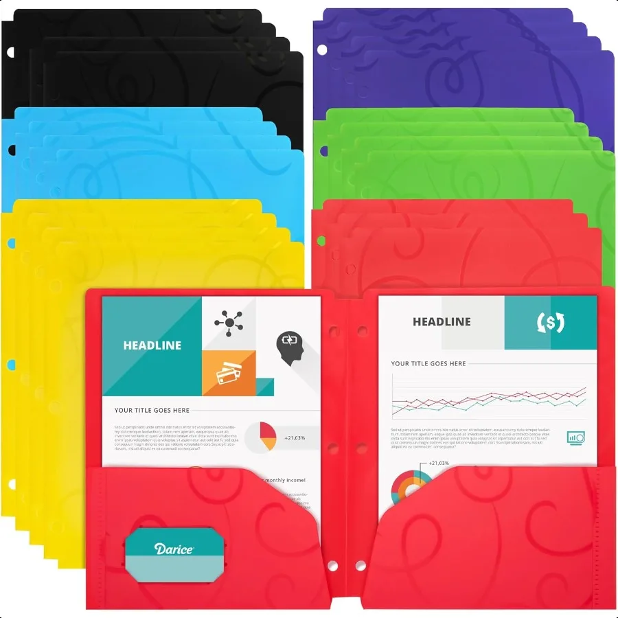 2Pocket Plastic Folder 24 Pack Colored School Folders with Pockets Letter Size with Busin Card Slot for Documents Files Fits 3
2Pocket Plastic Folder 24 Pack Colored School Folders with Pockets Letter Size with Busin Card Slot for Documents Files Fits 3