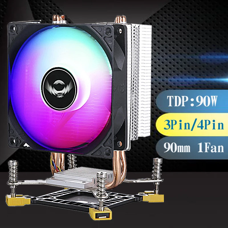 QIUzAim Cooling Fan 2 Heat Pipe CPU Processor 90mm 3P/4P PWM Suitable For Installing LGA775 115x 1200 1700 1366 1356 Air-cooled
QIUzAim Cooling Fan 2 Heat Pipe CPU Processor 90mm 3P/4P PWM Suitable For Installing LGA775 115x 1200 1700 1366 1356 Air-cooled