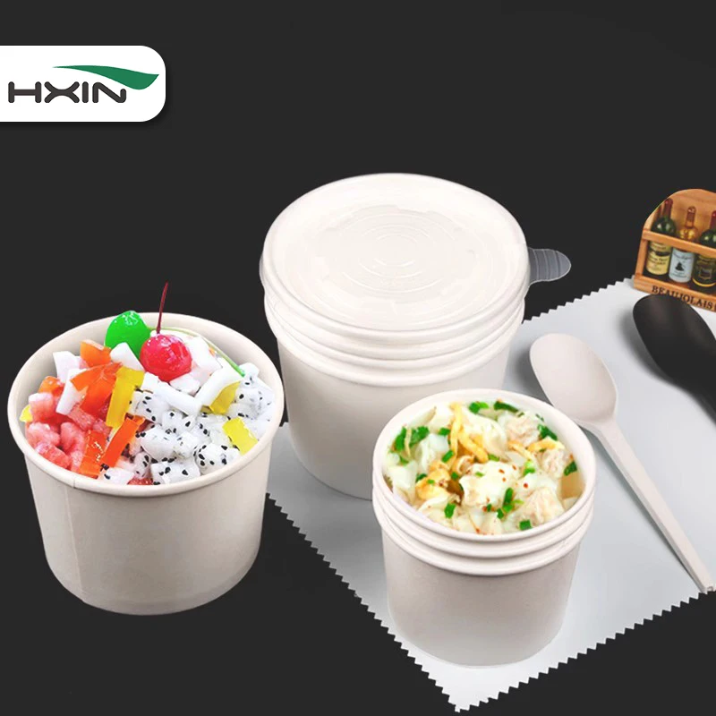 Custom. ♡ Hengxin White Paper Bowl Disposable Soup Bowl Thickened with Cover Takeaway Packaging Bowl round Soup Cups Fast Food B
Custom. ♡ Hengxin White Paper Bowl Disposable Soup Bowl Thickened with Cover Takeaway Packaging Bowl round Soup Cups Fast Food B