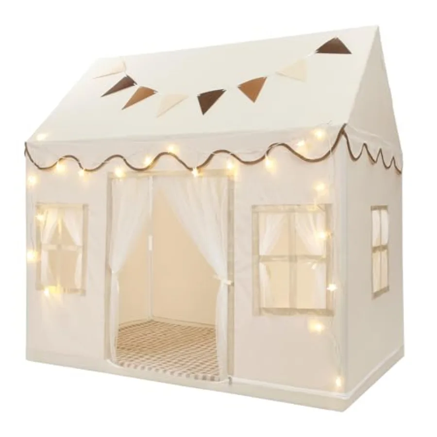 Play Tent for Toddlers Large Playhouse with Mat Star String Flag Machine Washable Indoor Outdoor Use Cream 50 x 34 x 51
Play Tent for Toddlers Large Playhouse with Mat Star String Flag Machine Washable Indoor Outdoor Use Cream 50 x 34 x 51