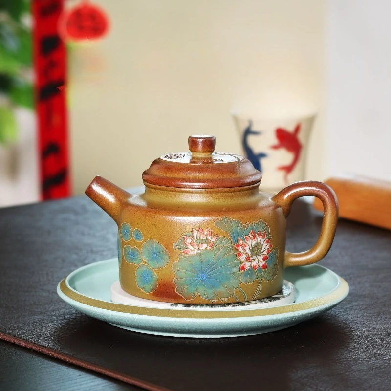 Yixing Handmade Purple Clay Teapot, Raw Ore, Gold Sand,tea Pot, Kung Fu Tea Set 270ml
Yixing Handmade Purple Clay Teapot, Raw Ore, Gold Sand,tea Pot, Kung Fu Tea Set 270ml