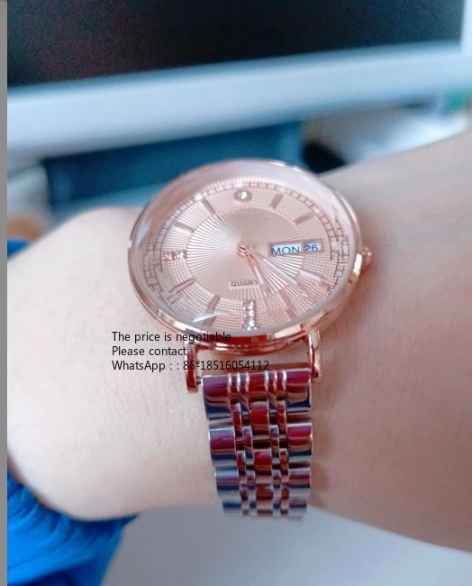 Новые водонепроницаемые светящиеся женские часы с двойным календарем, кварцевые часы
Новые водонепроницаемые светящиеся женские часы с двойным календарем, кварцевые часы