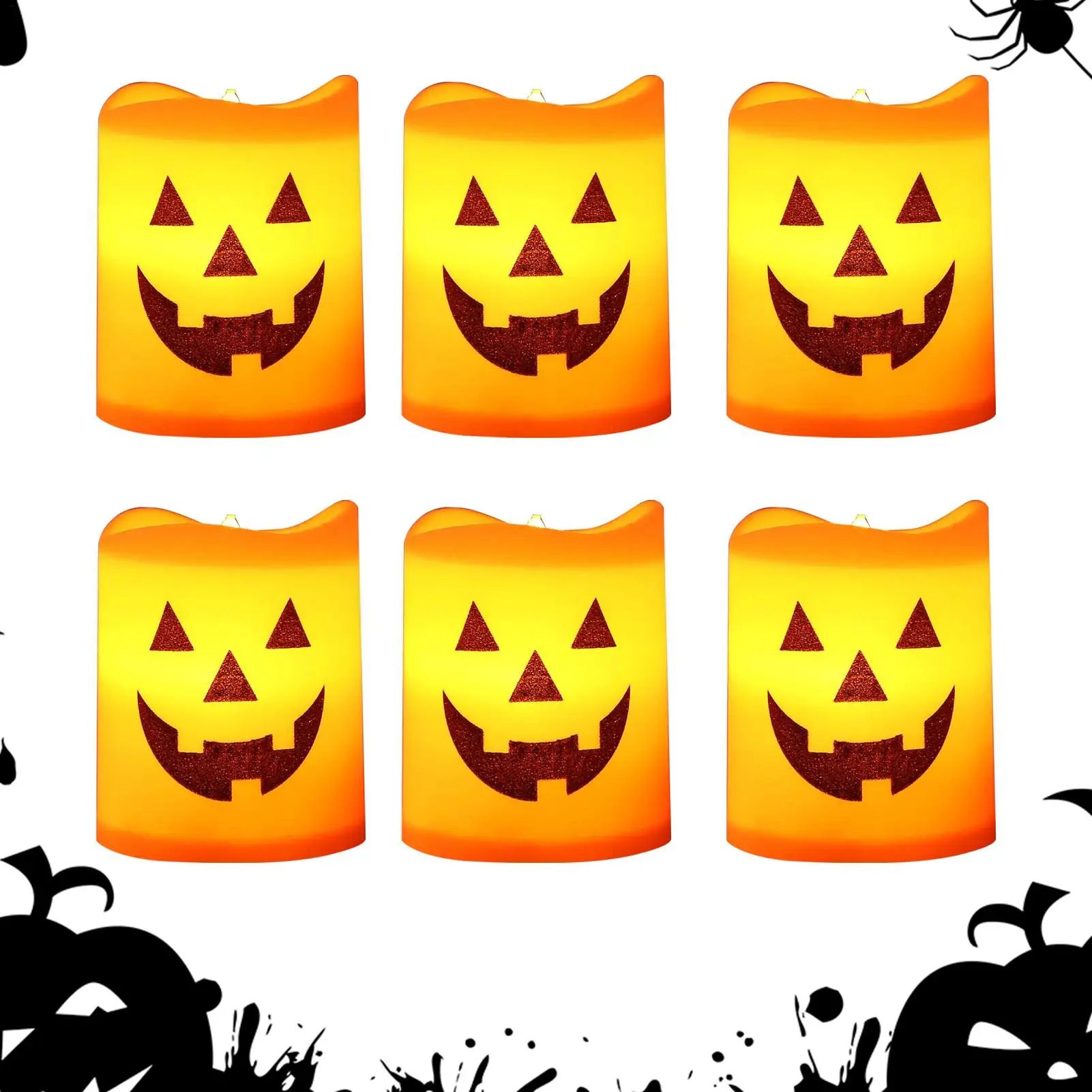 Halloween LED Candles 6 Pieces LED Ghost Halloween Flameless Candles Gothic Battery Operated Warm Light Flickering Decoration
Halloween LED Candles 6 Pieces LED Ghost Halloween Flameless Candles Gothic Battery Operated Warm Light Flickering Decoration