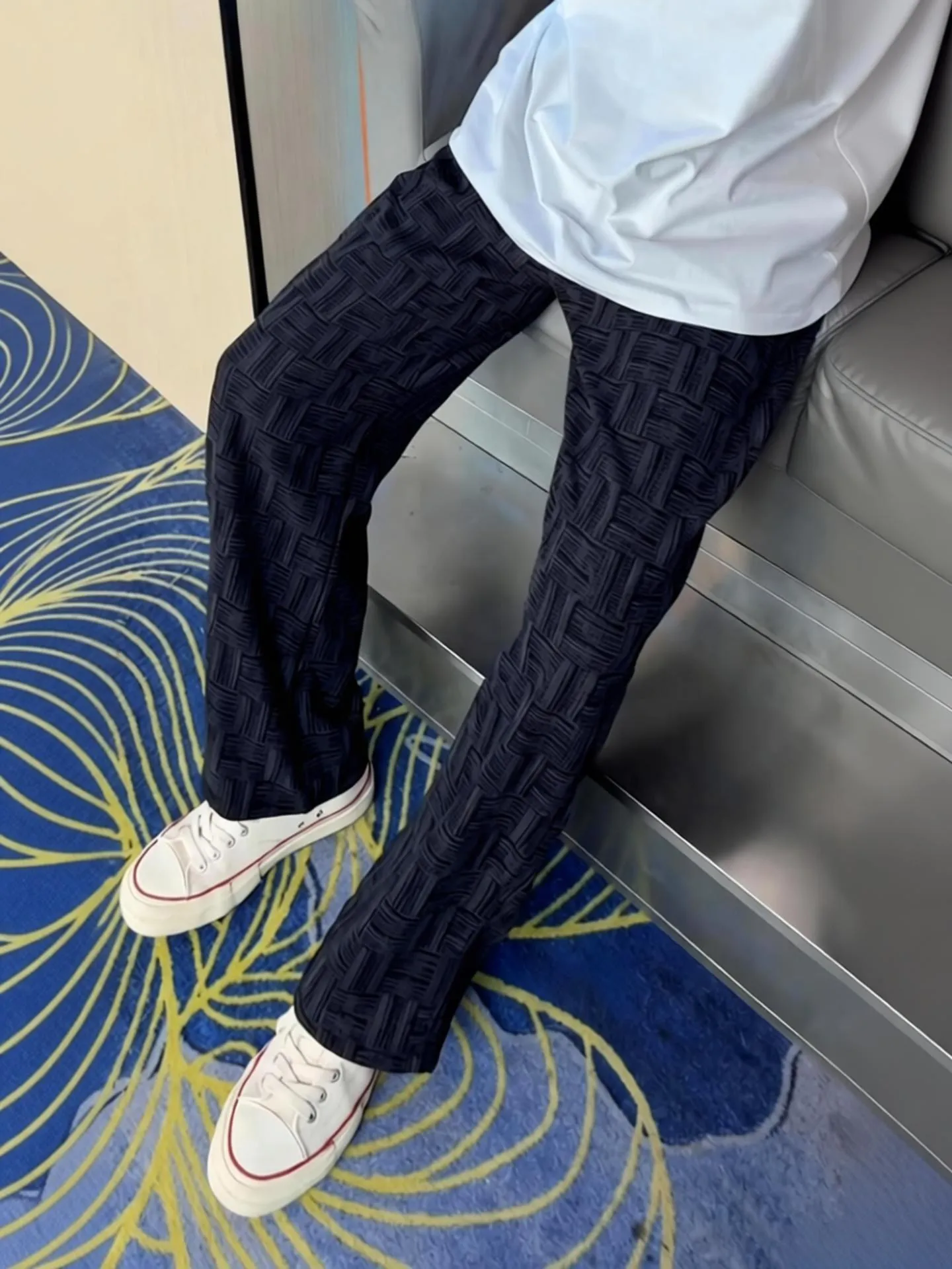 Retro American Dyed Casual Pants Men's Summer Thin High-End Feeling Drawstring Plaid Loose Straight Micro Flared Trousers
Retro American Dyed Casual Pants Men's Summer Thin High-End Feeling Drawstring Plaid Loose Straight Micro Flared Trousers