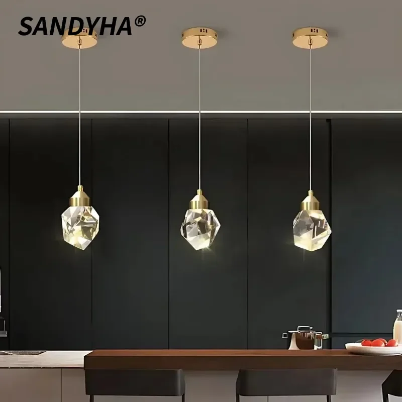 SANDYHA LED Crystal Pendant Lights Modern Hanging Lamps for Dining Table Living Room Bedroom Kitchen Bar Cafe Art Decor Lighting
SANDYHA LED Crystal Pendant Lights Modern Hanging Lamps for Dining Table Living Room Bedroom Kitchen Bar Cafe Art Decor Lighting