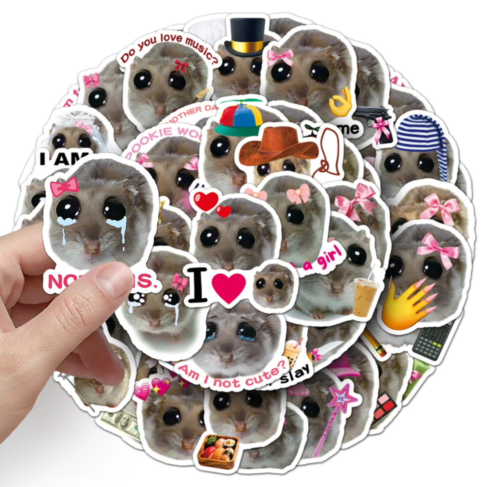 10/50PCS Funny Sad Hamster Meme Graffiti Sticker Cartoon Cute Waterproof Decal Toy Creative Decorative Phone Case Water Cup
10/50PCS Funny Sad Hamster Meme Graffiti Sticker Cartoon Cute Waterproof Decal Toy Creative Decorative Phone Case Water Cup