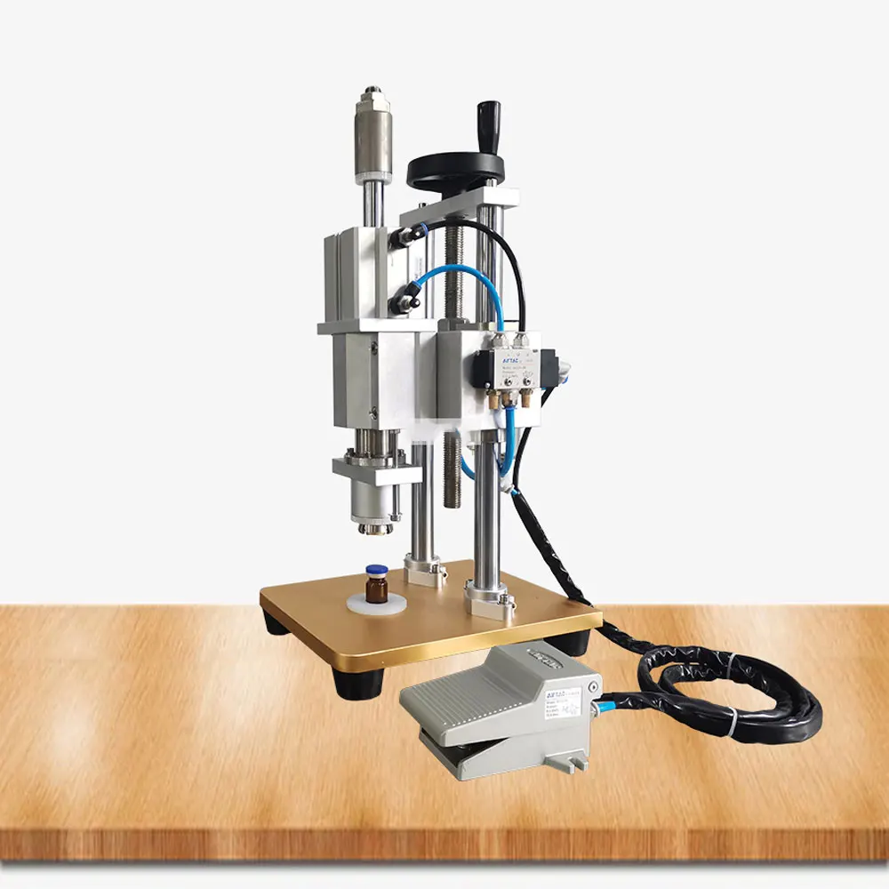 Vial Bottle Oral Liquid Bottle Sealing Machine Tie Machine Penicillin Pneumatic Aluminum Cap Sealing Machine
Vial Bottle Oral Liquid Bottle Sealing Machine Tie Machine Penicillin Pneumatic Aluminum Cap Sealing Machine