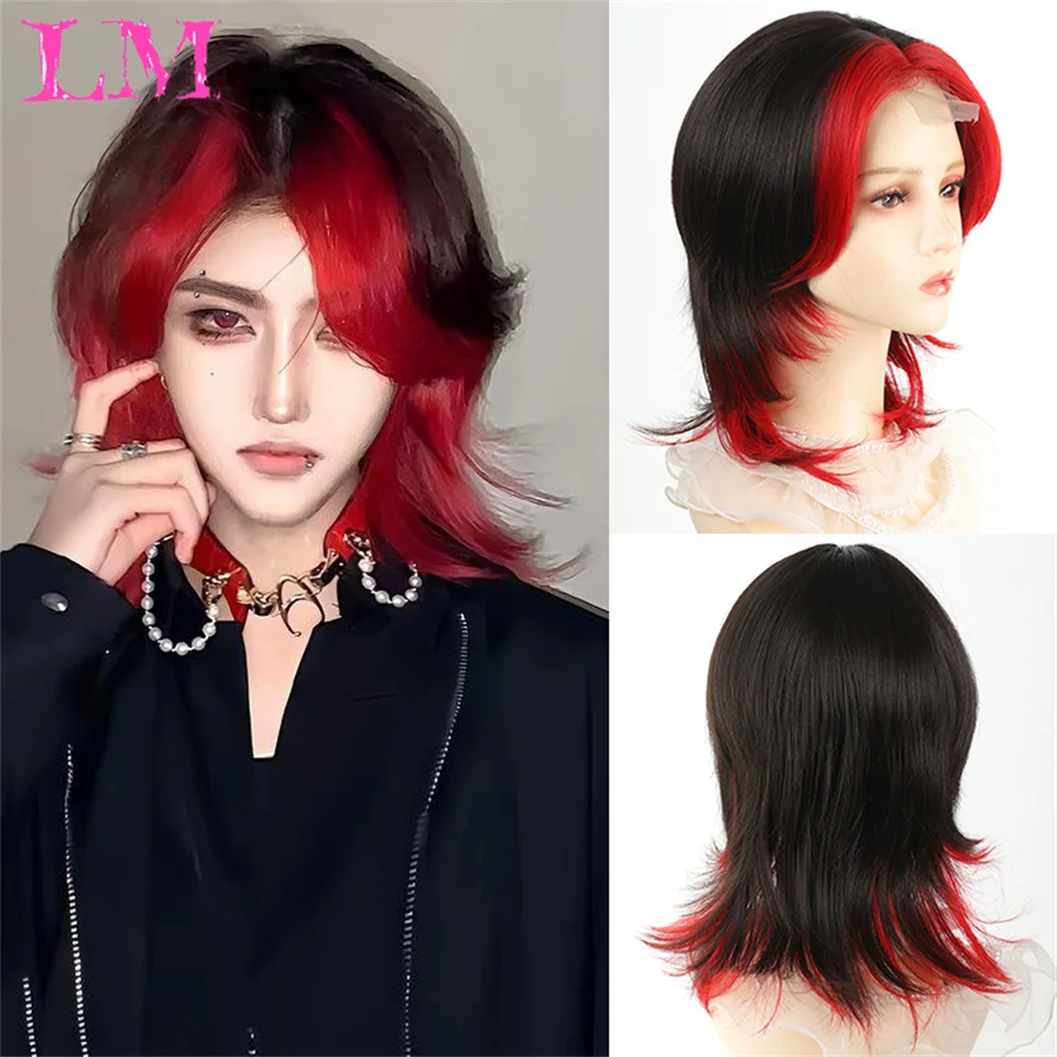 LM Short Mullet Head Wigs with Bangs Synthetic Straight Anime Men Black Gray Green Hair Wig for Daily Party Cosplay
LM Short Mullet Head Wigs with Bangs Synthetic Straight Anime Men Black Gray Green Hair Wig for Daily Party Cosplay