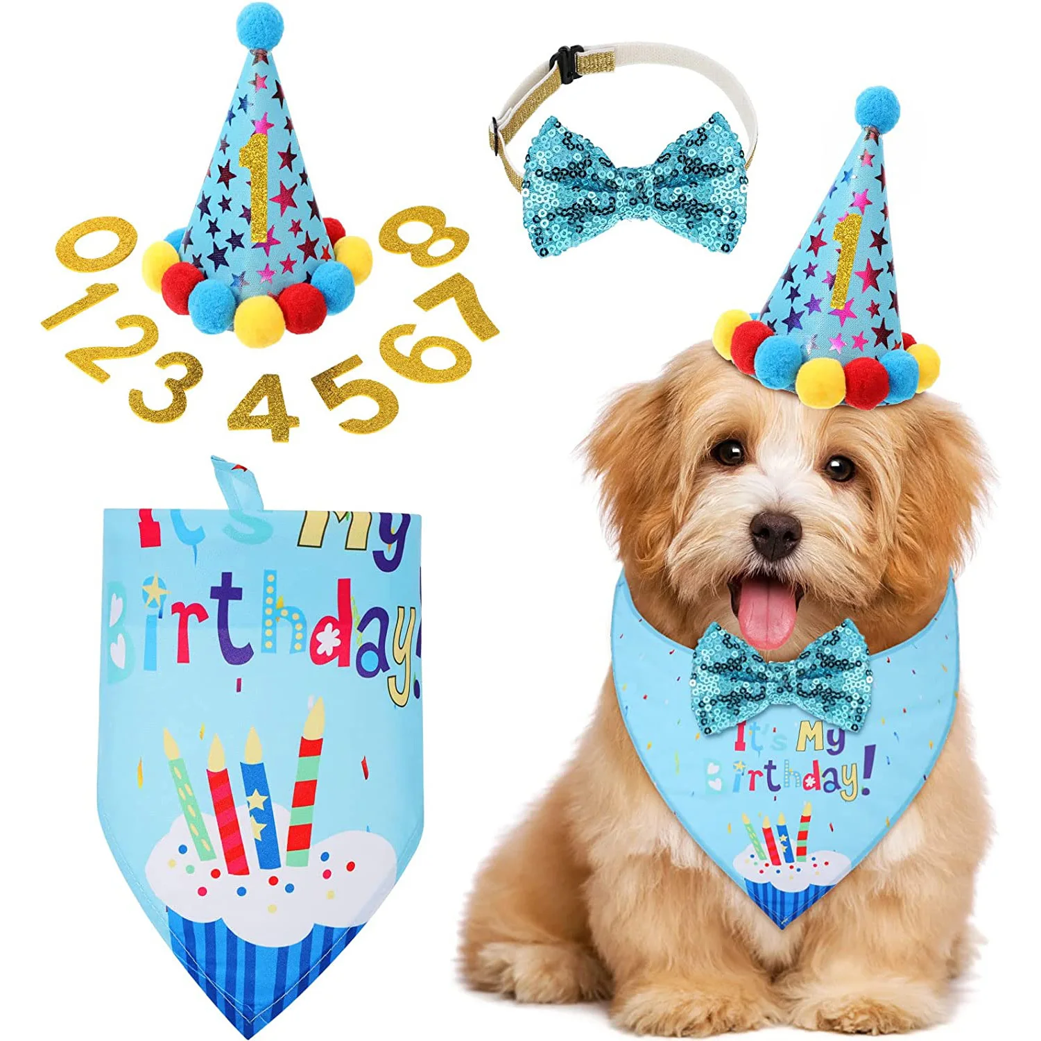 Pet Dog Birthday Party Decoration Costume Bowknot Bandana Neckerchief Bibs Banners Cat Pet Accessories Happy Celebration 
Pet Dog Birthday Party Decoration Costume Bowknot Bandana Neckerchief Bibs Banners Cat Pet Accessories Happy Celebration