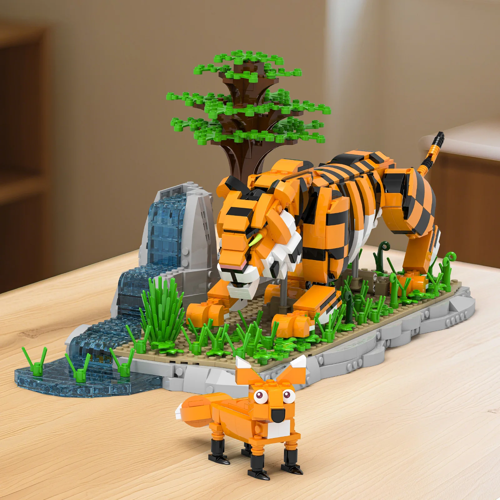 MOC Forest Adventure Scene Building Blocks Kit Tiger & Fox Animal Models Bricks Sets Friend interaction Educational Toy Kid Gift
MOC Forest Adventure Scene Building Blocks Kit Tiger & Fox Animal Models Bricks Sets Friend interaction Educational Toy Kid Gift