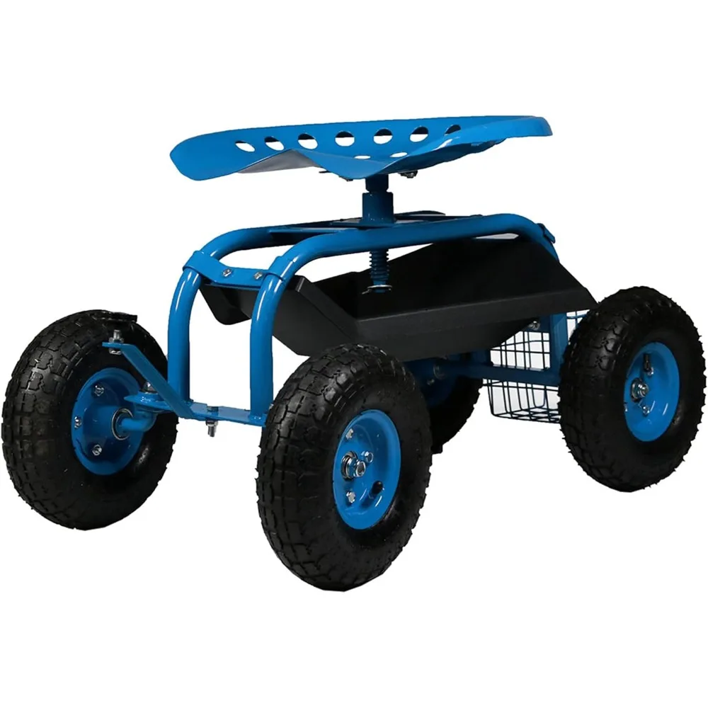 Rolling Garden Cart with Seat - Garden Stool with Wheels and Adjustable 360-Degree Swivel Seat - Utility Tool Tray
Rolling Garden Cart with Seat - Garden Stool with Wheels and Adjustable 360-Degree Swivel Seat - Utility Tool Tray
