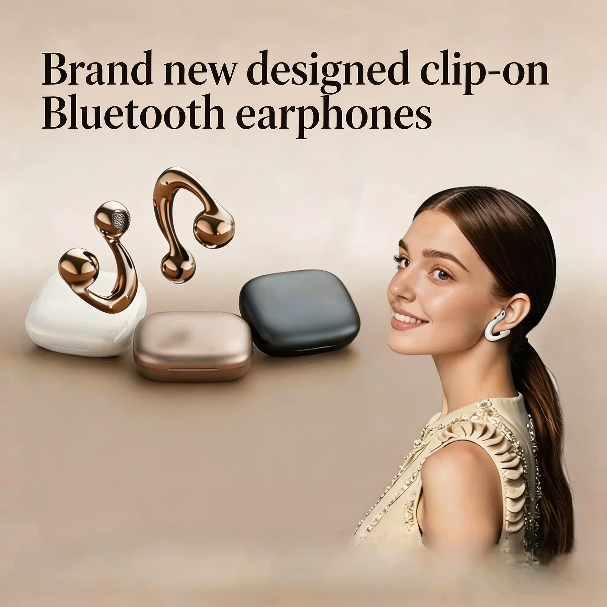 New Design Clip-on Earphones,Bluetooth 6.0, ENC Noise Reduction,Dual Device Connection,Waterproof Headset HIFI Stereo for Music
New Design Clip-on Earphones,Bluetooth 6.0, ENC Noise Reduction,Dual Device Connection,Waterproof Headset HIFI Stereo for Music