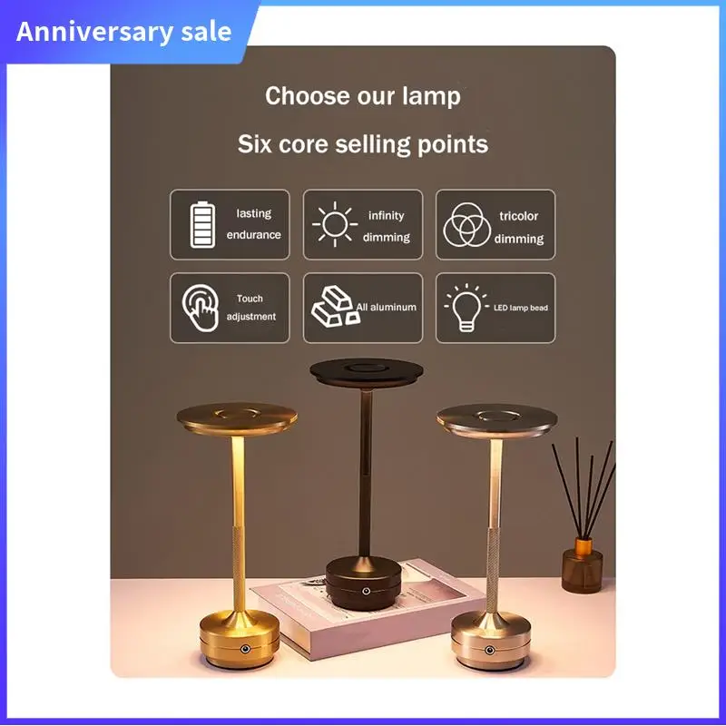 1Set Bar Ambience Retro Desk Lamp Touch USB Rechargeable Desk Lamp Restaurant Silver
1Set Bar Ambience Retro Desk Lamp Touch USB Rechargeable Desk Lamp Restaurant Silver