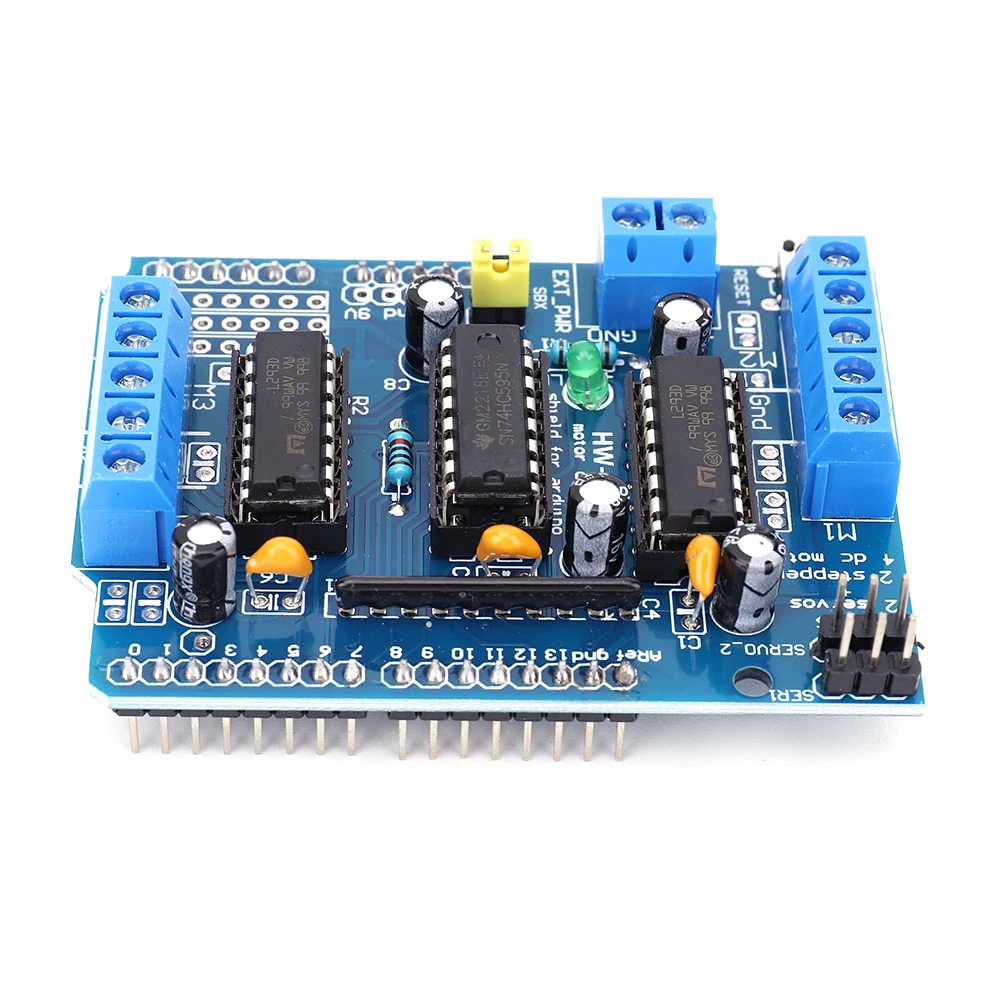 L293D Motor Drive Shield Expansion Board 4.5-36V 4CH Motor Driver Shield Board for Arduino Raspberry Pi DIY Experiments
L293D Motor Drive Shield Expansion Board 4.5-36V 4CH Motor Driver Shield Board for Arduino Raspberry Pi DIY Experiments