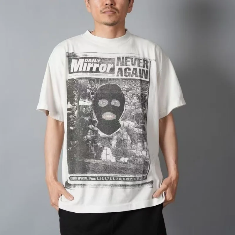 Latest SAINT Masked Man Summer Hip-Hop Print Design Comfortable Minimalist Round-Neck Short-Sleeve T-Shirt
Latest SAINT Masked Man Summer Hip-Hop Print Design Comfortable Minimalist Round-Neck Short-Sleeve T-Shirt