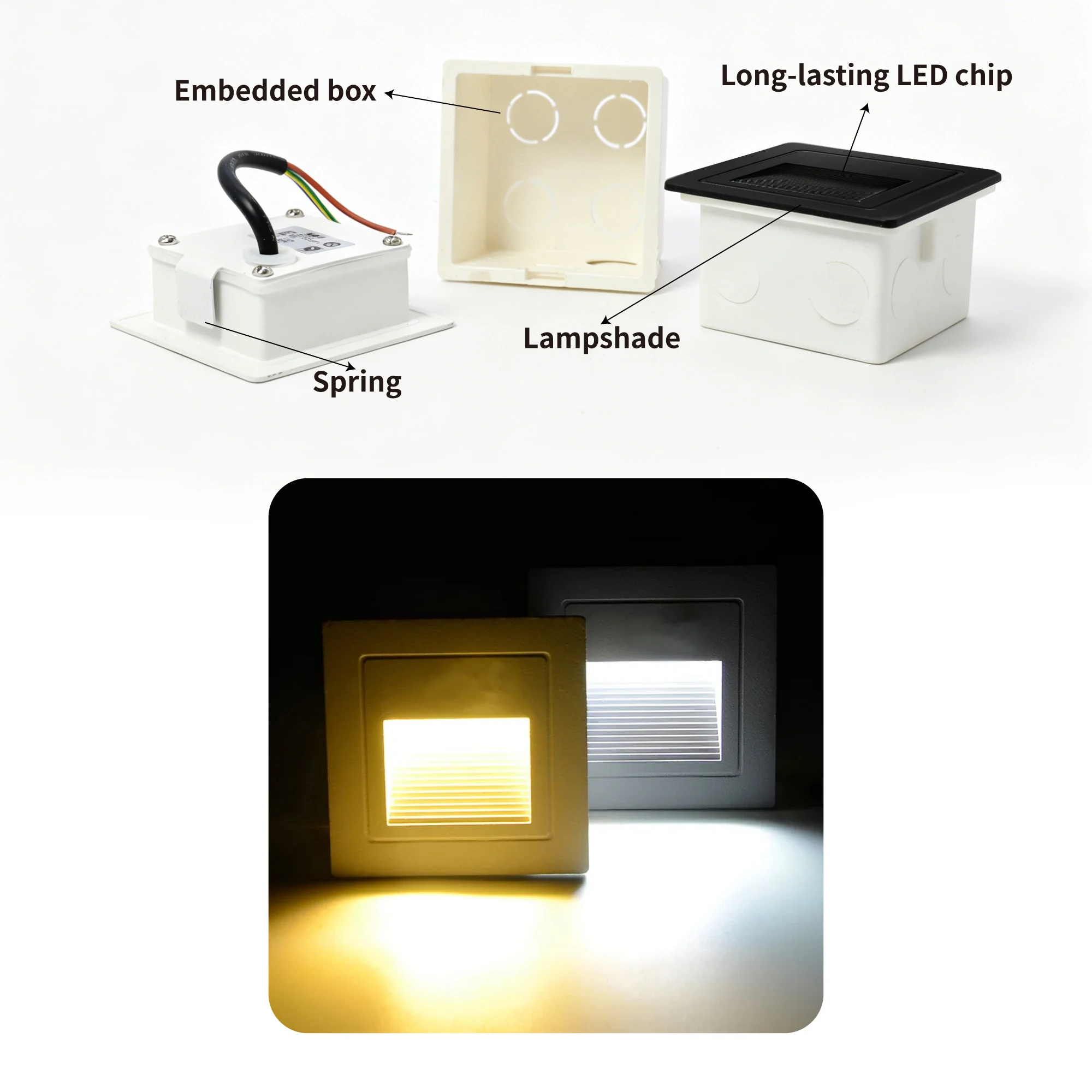 LED Wall Lamps 3W Waterproof Corridor Hallway Corner Step Lights Recessed Balcony Staircase Decorative Kid Room Night Light LED Wall Lamps 3W Waterproof Corridor Hallway Corner Step Lights Recessed Balcony Staircase Decorative Kid Room Night Light