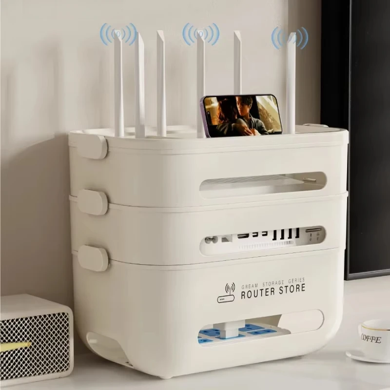 WiFi Router Storage Box, Home TV Set-Top Box Organizer, Cable and Wire Management Solution, Multi-Function Storage Rack
WiFi Router Storage Box, Home TV Set-Top Box Organizer, Cable and Wire Management Solution, Multi-Function Storage Rack