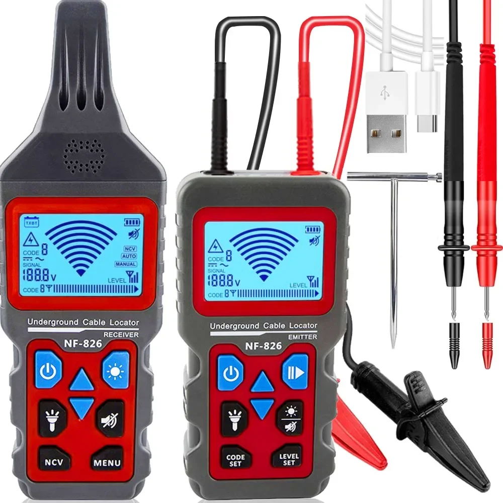 NEW HOT FANYUE NF-826 High Voltage Wire Tracker Portable Telephone Cable Locator Underground Pipe Detector Professional Cable Fi
NEW HOT FANYUE NF-826 High Voltage Wire Tracker Portable Telephone Cable Locator Underground Pipe Detector Professional Cable Fi