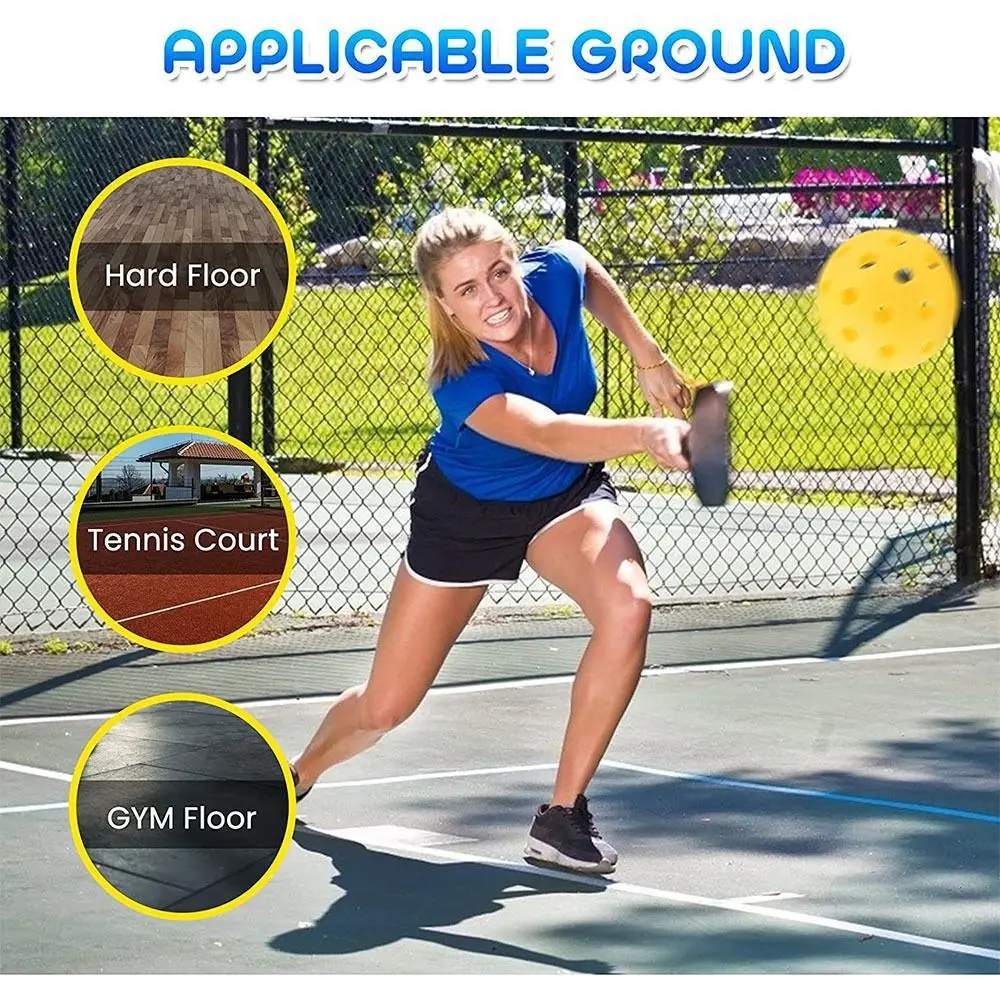 Wooden Pickleball Paddles Ribbed Handle Colorful Pickle Ball Racket Lightweight Single Racket Pickleball Training Equipment
Wooden Pickleball Paddles Ribbed Handle Colorful Pickle Ball Racket Lightweight Single Racket Pickleball Training Equipment